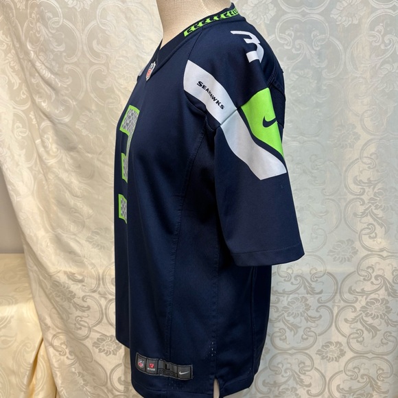 Seattle Seahawks NFL Navy and Green On-Field Jersey #3 Wilson, unisex size L - Picture 3 of 13